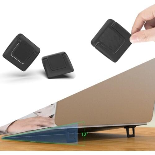 2pc Mini Portable Laptop Holder Adjustable Cooling Stand Anti Slip Multifunctional Holder for Laptop Notebook Invisible Stand