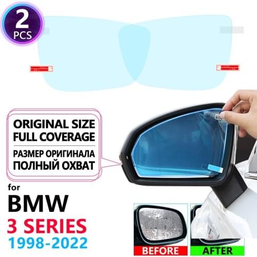 For BMW 3 Series 1998~2020 E46 Full Cover Anti Fog Rainproof Film Rearview E90 F30 G20 318i 320i 325i 328i 330i Car Accessories