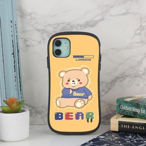 Shockproof Frosting Case For iPhone 12 Pro max Smart Phone 11promax 6s 7 8Plus silica gel xr xs max cute bear 12mini