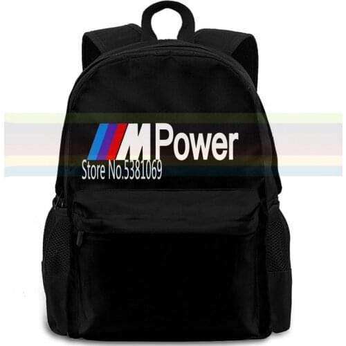 BMW M POWER car mens and womens students can repeat washing fashion style backpack