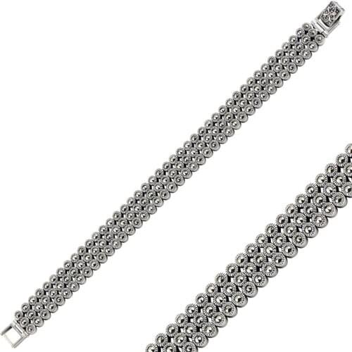 Silver 925 Sterling Marcasite Sterling Bracelet