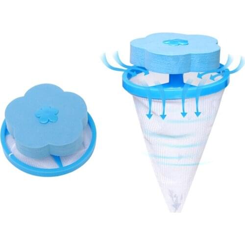 4pcs Reusable Washing Machine Floating Mesh Filter Bag Floating Pet Fur Catcher Hair Remover Tool For Washing Machine