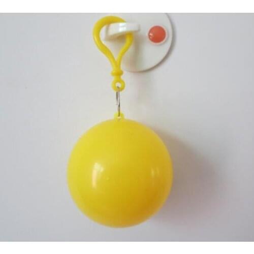 Spherical raincoat key ring disposable Convenient portable outdoor camping rain cover for Adults multicolored ponchos 1pcs