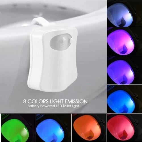 LED Toilet Night Light Human Motion Sensor Automatic Toilet Seat Light 16 Colors Toilet Bowl Night Lamp For WC Bathroom Washroom