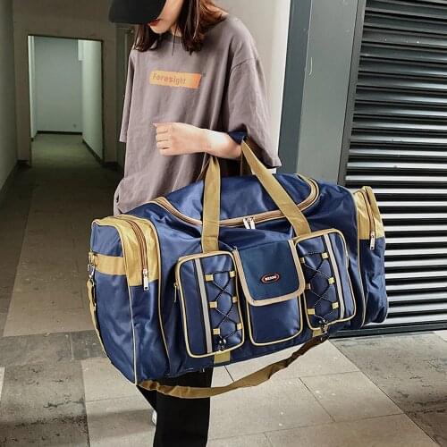 Waterproof Nylon Luggage Gym Bags Large Capacity 70L Outdoor Traveling For Women Men Travel Dufflel Sac De Sport Handbags Sack