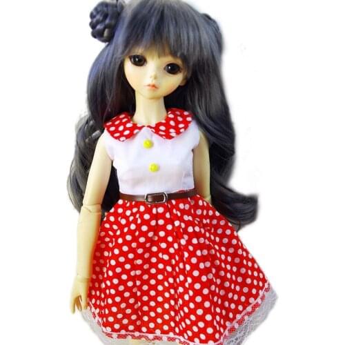 [wamami] 124# Fashion Dots Red Clothes/Dress 1/4 MSD DZ AOD DOD BJD Dollfie