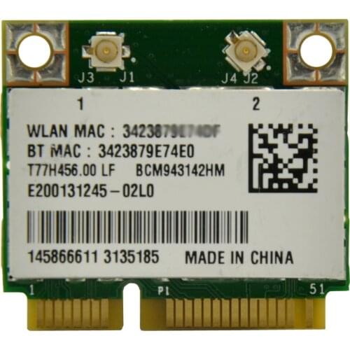 WTXUP for Broadcom BCM943142HM 802.11b/g/n 300Mbps Mini Half PCi-E WiFi Adapter + Bluetooth 4.0 Adapter for DELL/ASUS/Acer/Sony