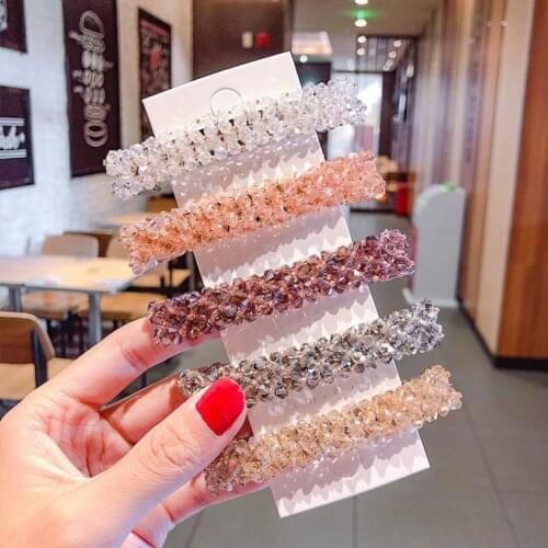 New Elegant Shining Crystal Barrettes For Women Hair Ornament Headband Sweet Hair Clips Hairpins Fashion Hair Accessories