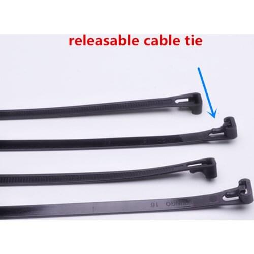 20PCS Zip Ties Releasable Cable Tie color Black and White Plastic 8mm*150mm 8*200 8*250 8*300 8*400 8*450mm