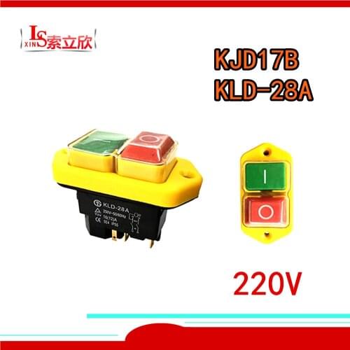 1PCS Electromagnetic Switch KJD17B KLD-28A KLD-28 220V Waterproof Magnetic Switch Start Switch Electric Tool Switch