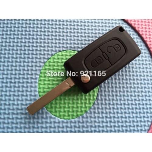 1Pc Of New Replacement Flip Shell Cover For CITROEN C2 C3 C4 C5 2 Button Remote Key FOB Case Blade VA2 Uncut HU83 No Logo Parts