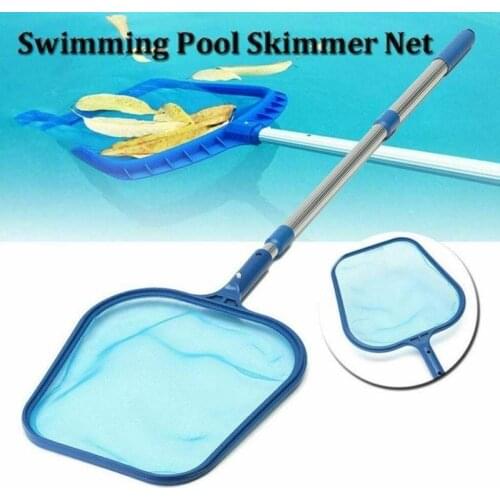 1pc Blue Plastic Leaf Skimmer Rake Mesh Frame Cleaning Tool Net Aqua Swimming Pool Pond Spa Tub Lightweight Easy-glide Operation