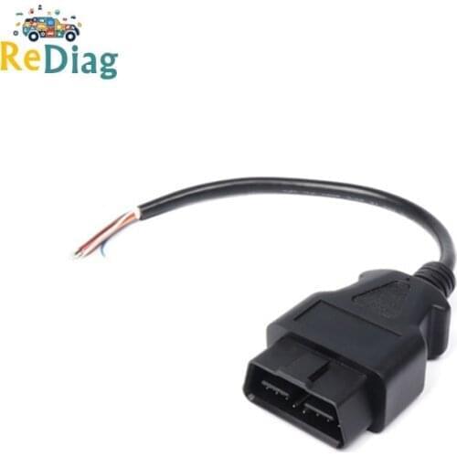 10pcs/lot OBD2 16Pin Extension Opening Male Cable High Quality OBDII Car Diagnostic Interface Connector OBD2 Male Cable Adapter