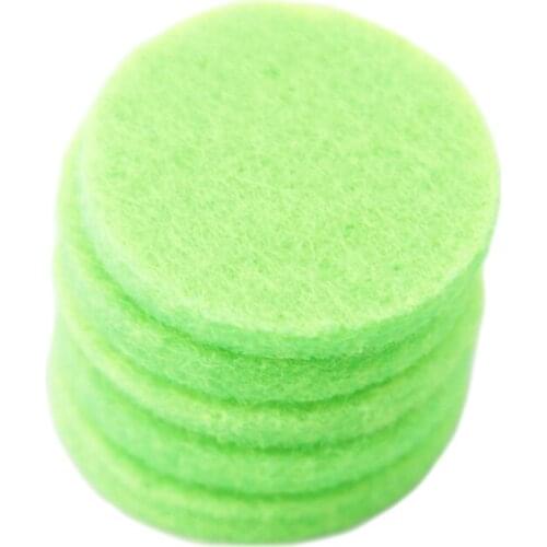 100pcs Cyan-Blue Colors 22.3mm Round Essential Oils Diffuser Locket Pads Perfume Aroma Locket Replacement Pads