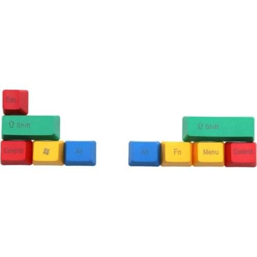 12pcs PBT Replacement Mechanical Keyboard Keycap RGBY Color OEM Profile Dyesub Keycaps ALT CTRL SHIFT ESC
