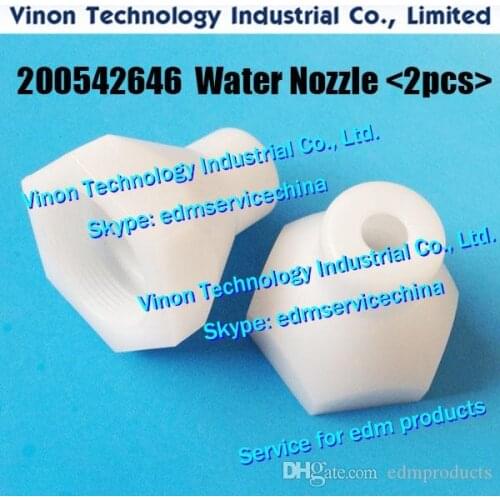 2pcs) C208 Water Nozzle Ø6mm 542.646 Lower for ROBOFIL 230F,330F. 200542646, 200.542.646, 100542646 Charmilles edm Nozzle