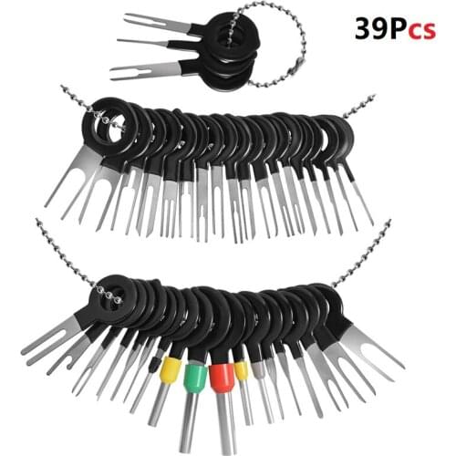 26PCS/39PCS Terminal Ejector Kit Tools Wire Connector Extractor Automotive Terminal Wire Terminal Removal Tool Car Pin Kit