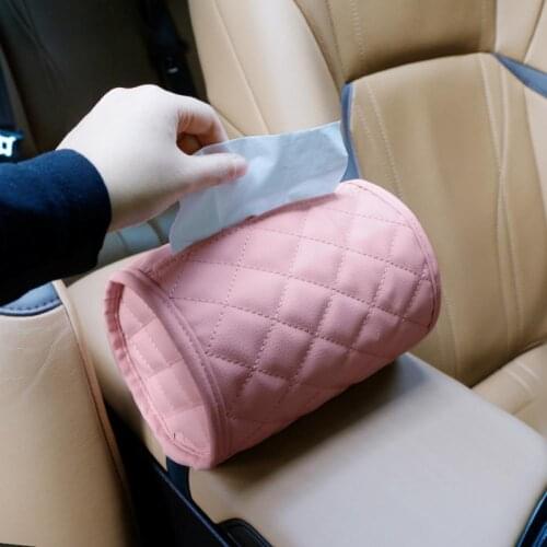 70% Dropshipping!!Napkin Box Soft with Zipper Microfiber Leather Sunshade Hanging Type Tissue Box for Car