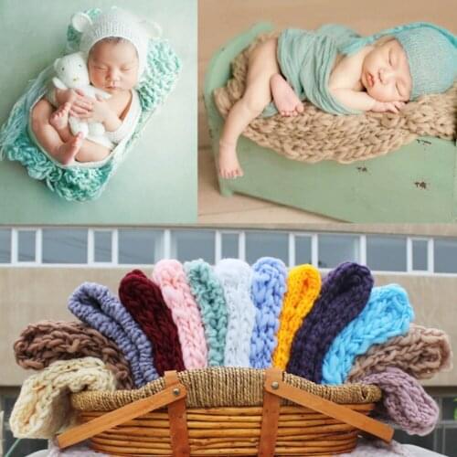 8 Colors Soft Baby Photography Props Blanket Wraps Stretch Knit Wrap Newborn Photo Wraps Cloth Accessories