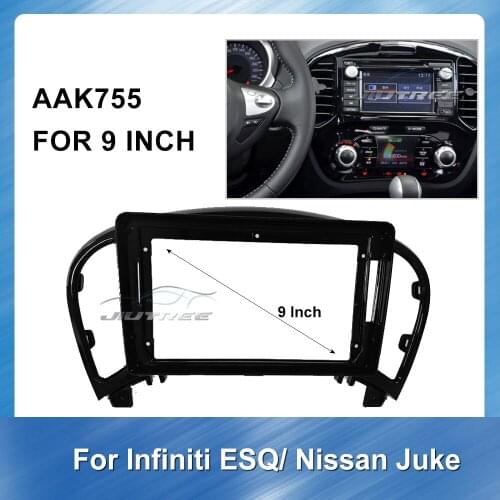 9 Inch Car Fascia Radio Panel for Infiniti ESQ Nissan Juke Car Dash Kit Install Fascia Bezel Adapter Plate Panel Bezel Trim kit