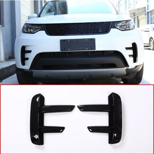 Car-Stying ABS Piano black Front Fog Lamp Trim Decoration for Land Rover Discovery 5 LR5 2017-20 L462 Auto Exterior Accessories