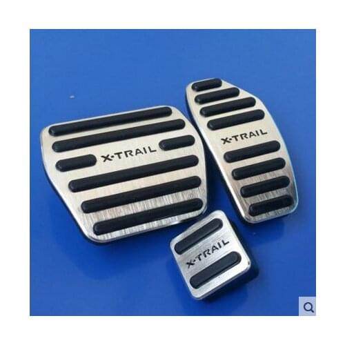 Car Accessories Aluminum Car Accelerator Fuel Pedal Brake Clucth Pedals Cover Pad For Nissan X-Trail XTrail T32 2014-2020