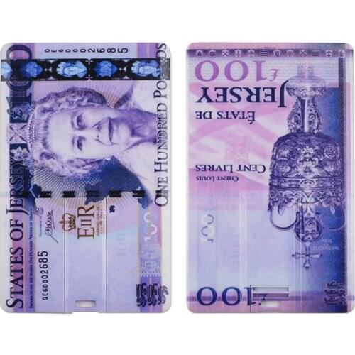 Bank Card Wallet USB Flash Drive 4GB 8GB 16GB 32GB 64GB 128GB Dollars Pen Drive Memory Euro USB 2.0 Stick PenDrive Memory Stick