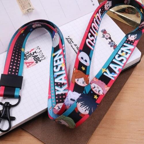 Phone ID Card Badge Holder Keychain Hanging Ropes Hand Rope Jujutsu Kaisen Gojo Satoru Mobile Phone Straps Cartoon Lanyard for