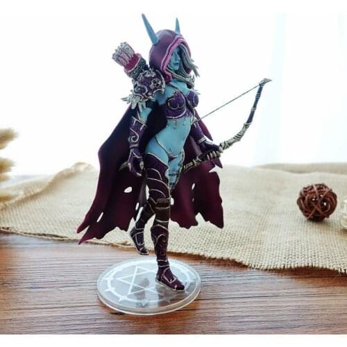 WOW The Lich King Arthas Sylvanas Windrunner Sylvan Archery Queen 7‘’ PVC Action Figure World Of Warcraft Dota Collectible Model