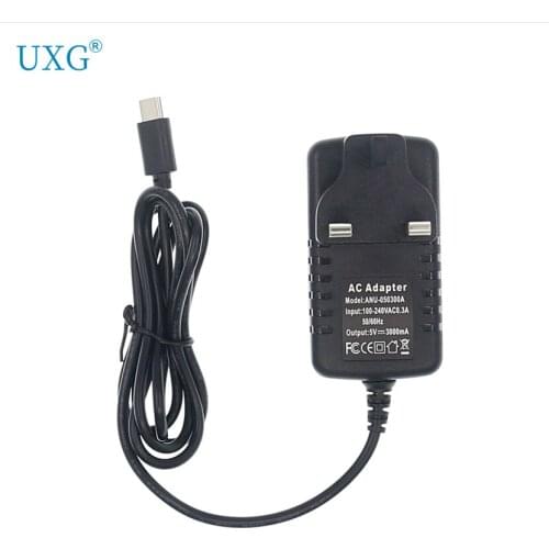 5V 3A Type-C Power Charge Cable Supply Adapter British Standard European Standard American Mobile Phone Flat Charger Black 120cm