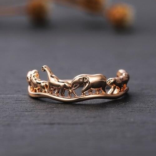 Huitan Simple Stylish Animal Rings for Women Hand-made Design Cute Girls Gift Versatile Female Party Accessories Fashion Jewelry