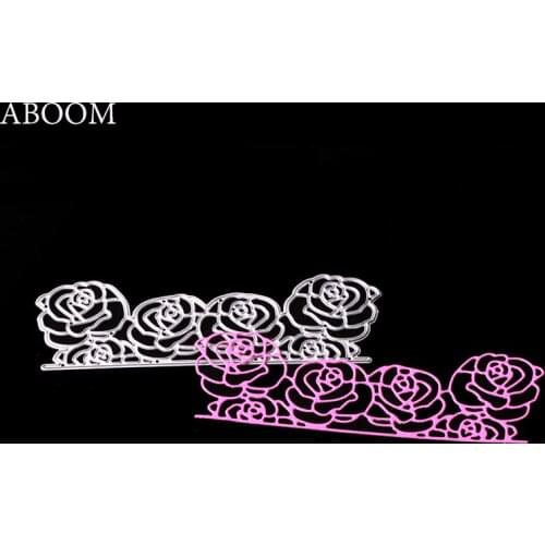 ABOOM Hot 1PC New Steel Metal Die Rose Cutting Dies Scrapbooking Embossing Dies Cut Stencil DIY Decorative Cards Embossing Mold