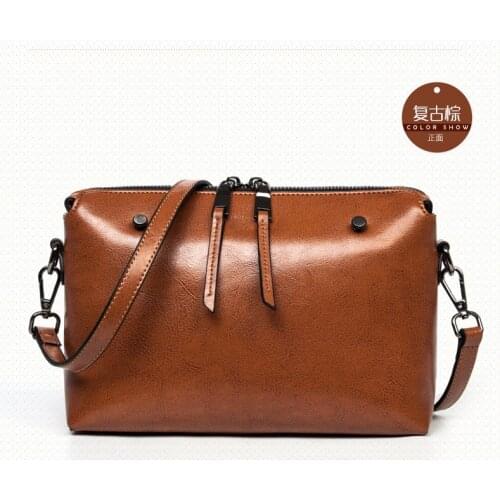 Cow leather small shell women shoulder bag crossbody bags