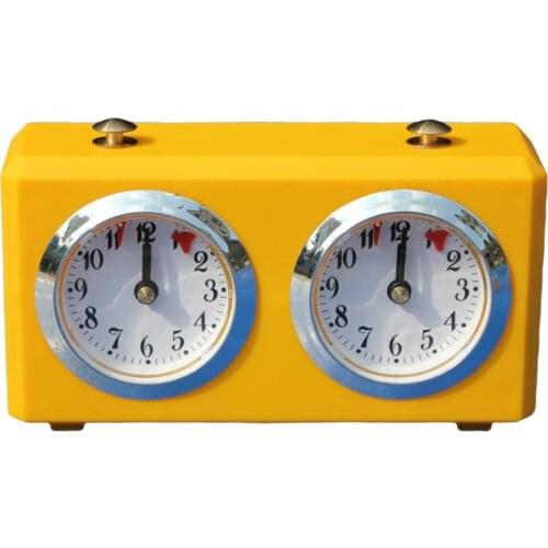 Master Tournament Chess Clock Timer Mechanical Board Games Clock Accs Yellow