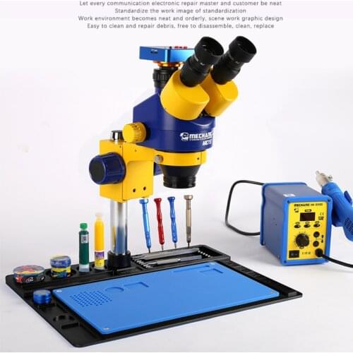 Mechanic MC75T 7-45X Trinocular Stereo Zoom Microscope Continuous zoom DX-340 3400W Pixels 1080P HD Camera With I-Matx Base