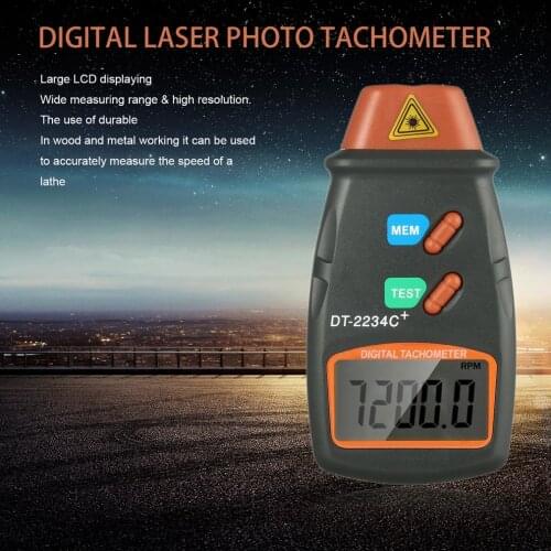 Multi-application Digital Laser Photo Tachometer Non Contact RPM Tach Digital Laser Tachometer Speedometer Speed Gauge Engine