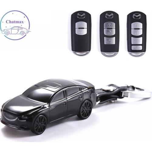 Car Model Auto Key Case for Mazda 3 6 Axela Atenza CX3 CX5 CX8 ABS Key Holder Creativity Keychain No Blocking Signal