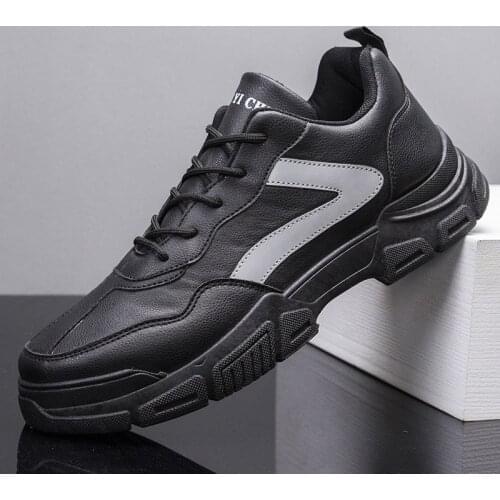 Autumn/Winter 2020 new mens sports and leisure shoes waterproof night line reflective thick-soled workwear shoes