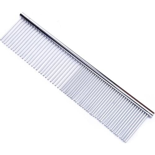 Stainless Steel 1pc Dog Comb Long Thick Hair Fur Removal Brush Lightweight Pets Dog Cat Grooming Combs For Shaggy Dogs Barber