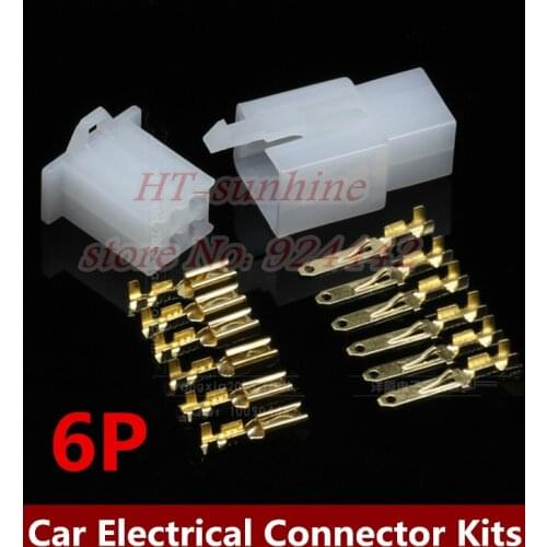 NEW 100Sets/LOT 6P 2.8mm terminal Automotive motor bicycle Motorcycle Connector auto car terminal connector