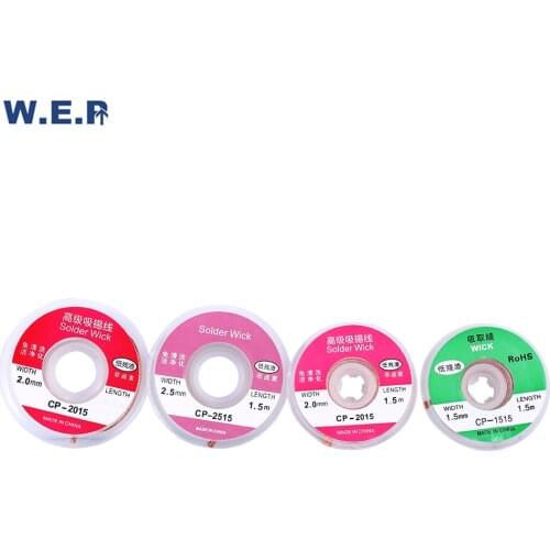 Remove Solder Tin Wick Wire Desoldering Braid Solder Soldering Wick Wire Remover Cable Fluxed Spool