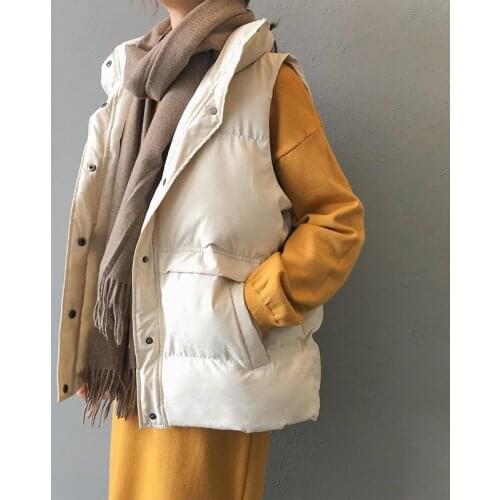 Autumn Winter Women Fashion Waistcoat Sleeveless Waistcoat Casual Button Vest Warm Coat Plus Size Female