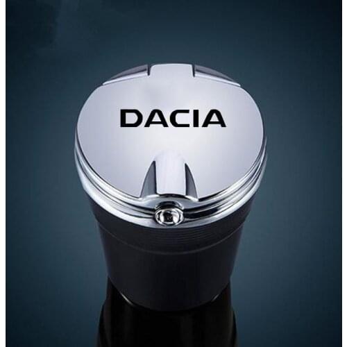 1 pcs Car logo creativity personality ashtray For Dacia Duster Logan MCV Sandero Lodgy Stepway With DAUIA logo Car Accessories