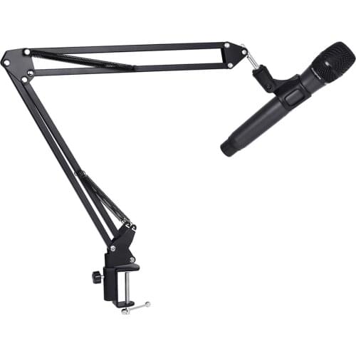 Microphone Scissor Arm Stand Adjustable Desktop Mic Clip Holder Tripod Black Metal Cantilever Bracket Universal Shock Mount