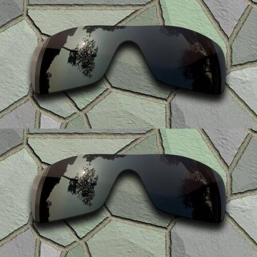 Grey Black&Grey Black Sunglasses Polarized Replacement Lenses for Oakley Batwolf
