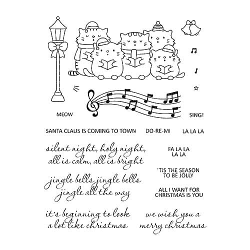 Christmas cat transparent Clear Silicone Stamp/Seal for DIY scrapbooking/photo album Decorative clear stamp sheets B0319