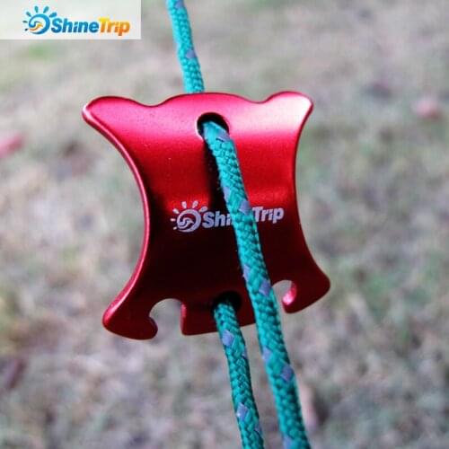 ShineTrip 10 Pcs Curved Tent Wind Ropes Buckle Multifunctional Rope Windproof Non-Slip Turtle Shell Adjustable Tent Accessories