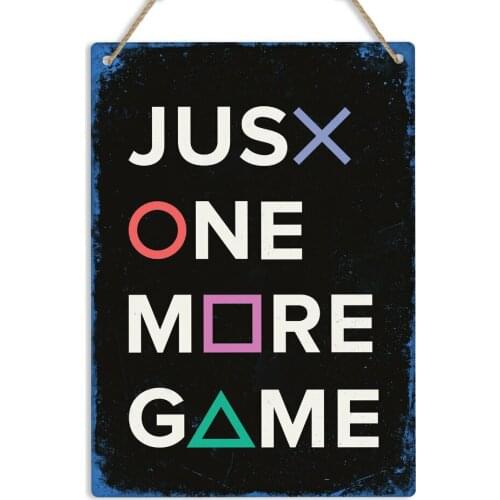 Sólo un juego más PS4 de Metal Placa de letrero de estaño PlayStation juego de dormitorio Cueva de hombre