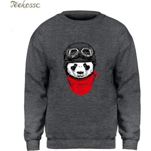 Cute Panda Hoodie Men Cool Print Sweatshirt Harajuku Sweatshirts 2020 Winter Autumn Fleece Warm Graphics Design Streetwear Mens