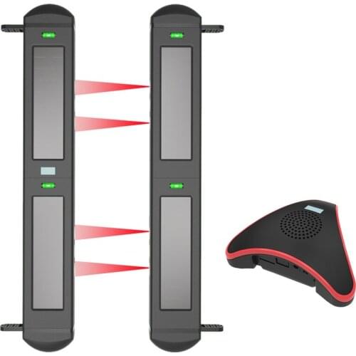 Waterproof Solar Powered Wireless 4 Beam Infrared Beam Sensor Detector Driveway Alarm 100M Detect Distance For Home Burglar